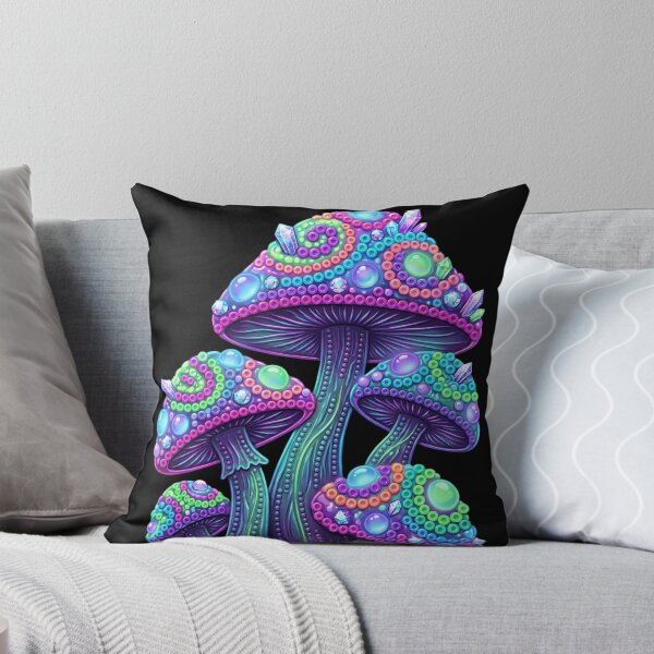 Item preview, Magical Neon Mushrooms 3D Crystal Bead Mosaic Art designed and sold by Rahaf-shop9.
