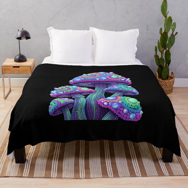 Item preview, Magical Neon Mushrooms 3D Crystal Bead Mosaic Art designed and sold by Rahaf-shop9.