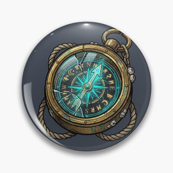 Item preview, Cursed Runebound Compass Dark Fantasy designed and sold by PerfectTerrible.