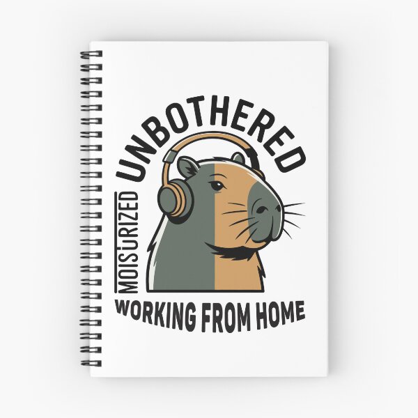 Item preview, Unbothered Capybara Working From Home designed and sold by GrafTeesLab.