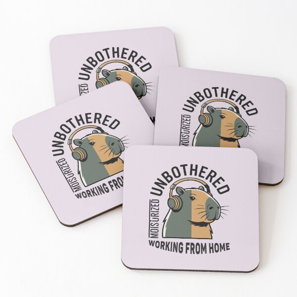 Item preview, Unbothered Capybara Working From Home designed and sold by GrafTeesLab.