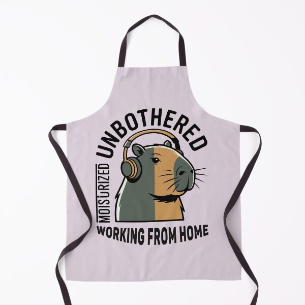 Item preview, Unbothered Capybara Working From Home designed and sold by GrafTeesLab.