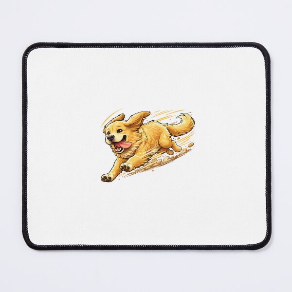 Item preview, Golden Energy Sticker | Funny Zooming Golden Retriever Cartoon designed and sold by Brenda Boudaie.