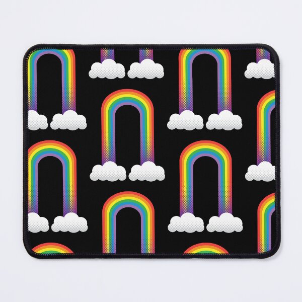 Item preview, Pride Month rainbow with clouds LGBTQIA colorful half tone rainbow design designed and sold by Jdawnink.