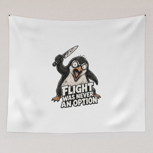 Item preview, Flight Was Never An Option | Funny Unhinged Penguin designed and sold by ChaosThreadsCo.