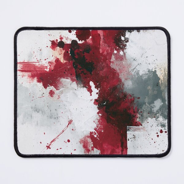 Item preview, Vibrant Red Splatter Abstract Art - Textured Red Palette No.9 designed and sold by SlowRegardArt.