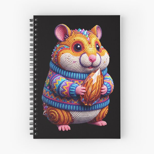 Item preview, Cute Chubby Hamster in Colorful Beaded Sweater 3D Art designed and sold by Rahaf-shop9.