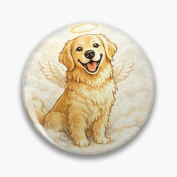 Item preview, Golden Retriever Angel Sticker | Pet Memorial Dog Remembrance Art designed and sold by Brenda Boudaie.