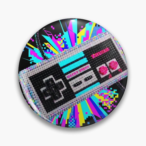 Item preview, Retro Video Game Controller 3D Perler Bead Glitch Art designed and sold by Rahaf-shop9.