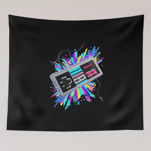 Item preview, Retro Video Game Controller 3D Perler Bead Glitch Art designed and sold by Rahaf-shop9.