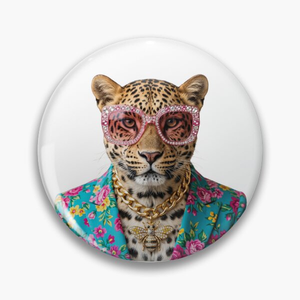 Artikelvorschau, Glamouröse Leoparden-Sonnenbrille mit pinkfarbenen Strasssteinen entworfen und verkauft von TheBeesForYou.