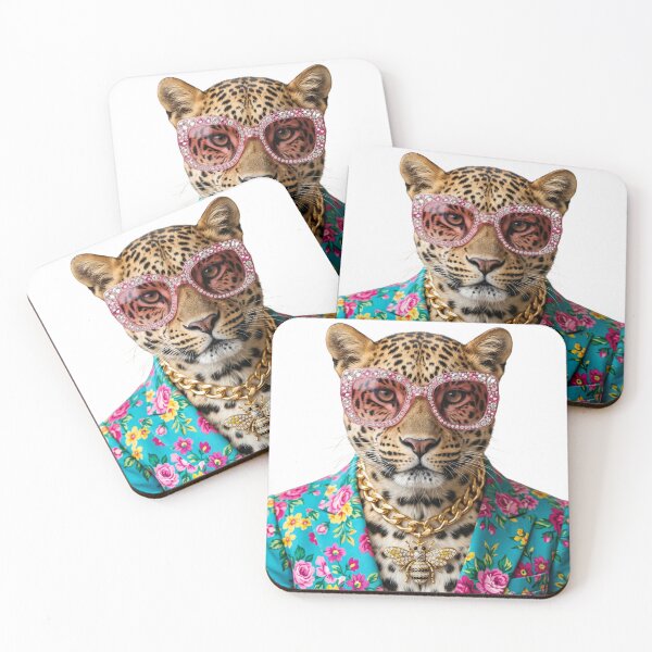 Item preview, Glamorous Leopard in Pink Rhinestone Sunglasses  designed and sold by TheBeesForYou.