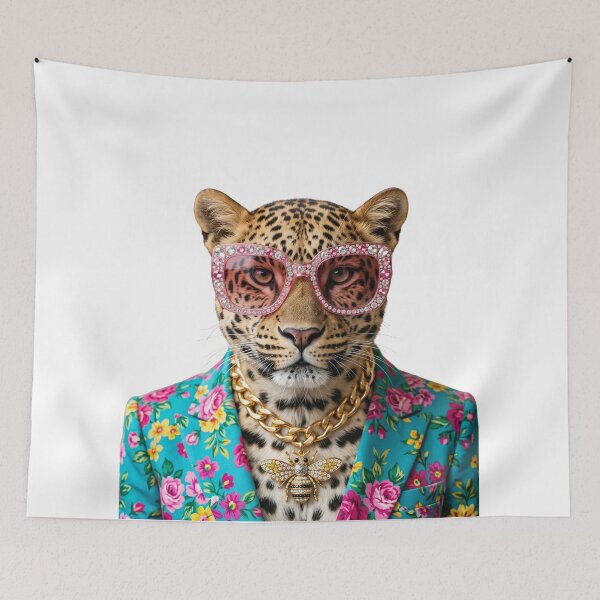 Item preview, Glamorous Leopard in Pink Rhinestone Sunglasses  designed and sold by TheBeesForYou.