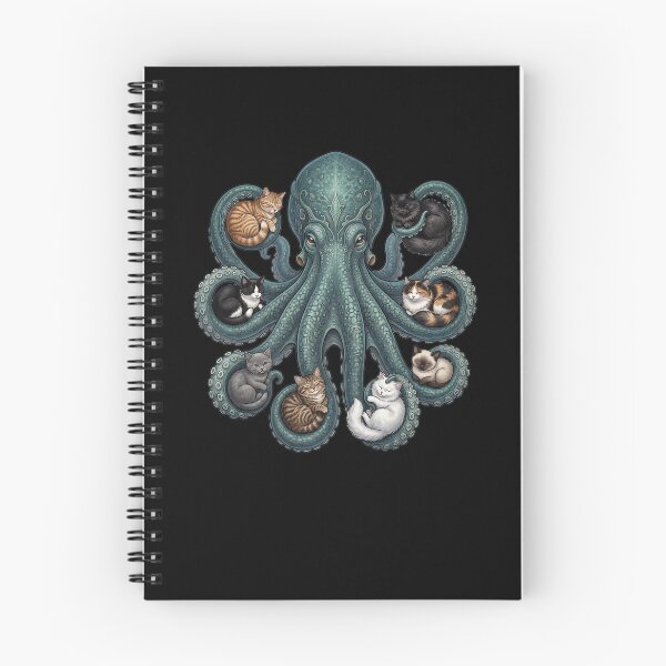 Item preview, Kraken holds cute cats designed and sold by ReneMM.