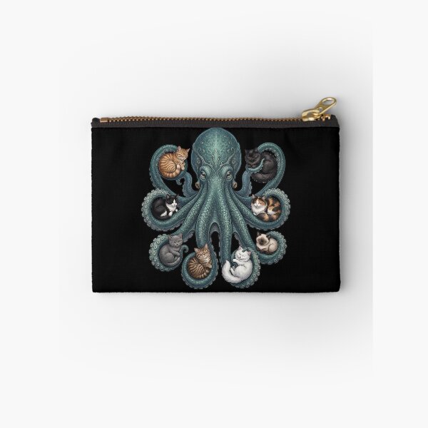 Item preview, Kraken holds cute cats designed and sold by ReneMM.