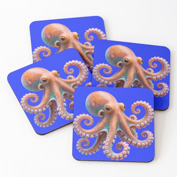 Item preview, Bright Friendly Octopus – Colorful Coastal Sea Life Art designed and sold by shorethings.