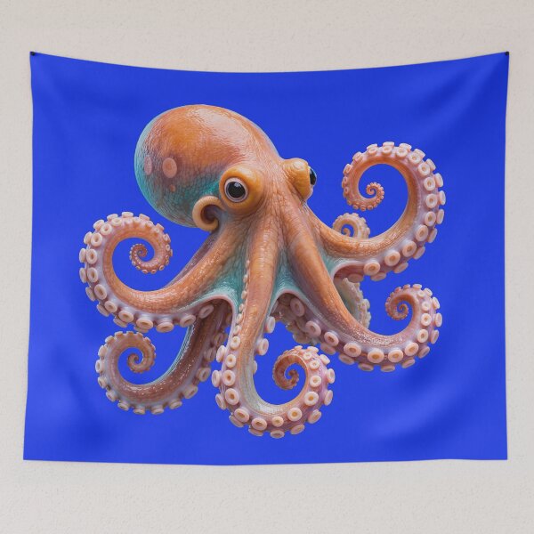 Item preview, Bright Friendly Octopus – Colorful Coastal Sea Life Art designed and sold by shorethings.