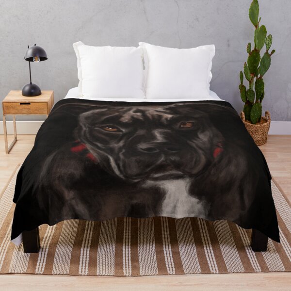 Item preview, Pitbull portrait, realistic dog art designed and sold by NadiaChevrel.