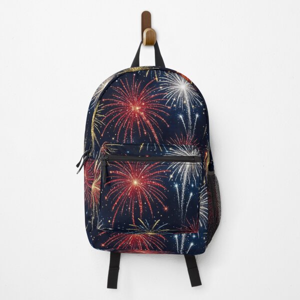 Item preview, Bursting Fireworks Night Sky Seamless Pattern designed and sold by Rhondajanda.