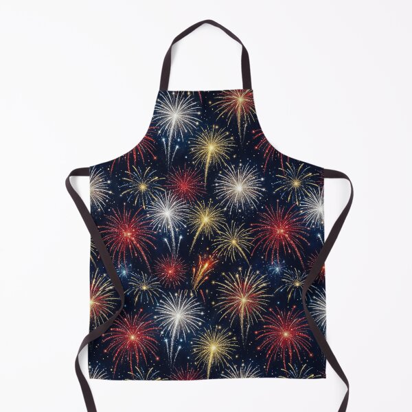Item preview, Bursting Fireworks Night Sky Seamless Pattern designed and sold by Rhondajanda.