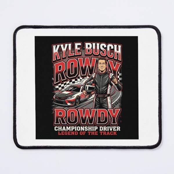 Item preview, Kyle Busch Rowdy Championship Driver Racing Fan Design designed and sold by Art Wave Studio.