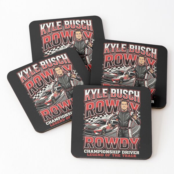 Item preview, Kyle Busch Rowdy Championship Driver Racing Fan Design designed and sold by Art Wave Studio.