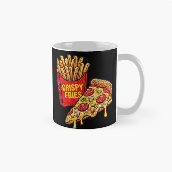 Item preview, 3D Perler Bead Fast Food Pizza and Crispy Fries Pop Art designed and sold by Rahaf-shop9.