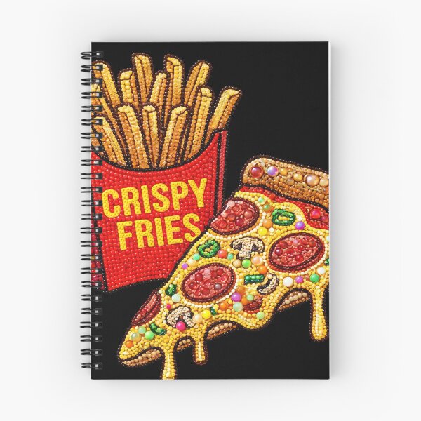 Item preview, 3D Perler Bead Fast Food Pizza and Crispy Fries Pop Art designed and sold by Rahaf-shop9.