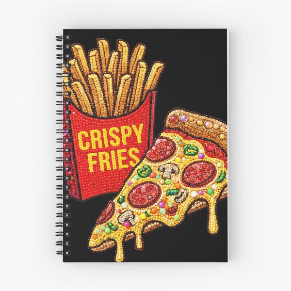 Item preview, 3D Perler Bead Fast Food Pizza and Crispy Fries Pop Art designed and sold by Rahaf-shop9.