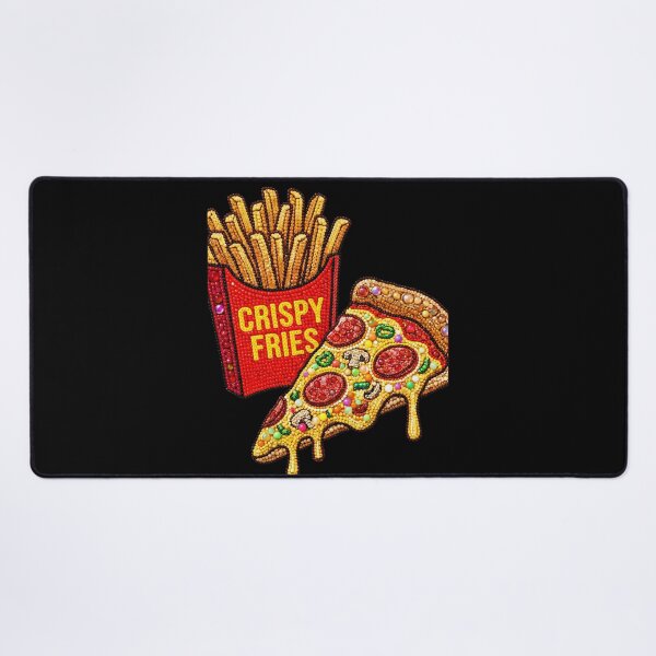 Item preview, 3D Perler Bead Fast Food Pizza and Crispy Fries Pop Art designed and sold by Rahaf-shop9.