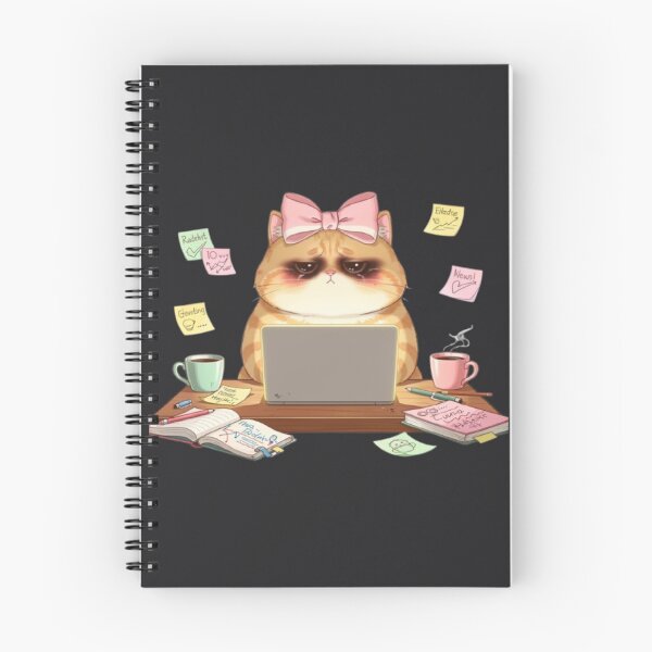 Item preview, Overworked Office Cat Deadline Crisis designed and sold by Moody Vibes Studio.