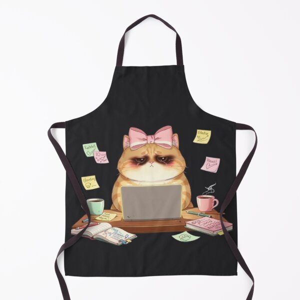 Item preview, Overworked Office Cat Deadline Crisis designed and sold by Moody Vibes Studio.