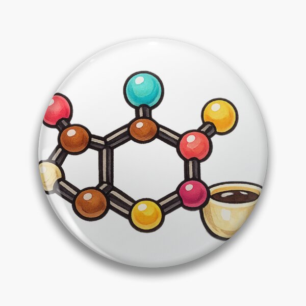 Item preview, Caffeine Molecule and a Tiny Cup of Coffee designed and sold by eignvalue.