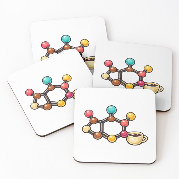 Item preview, Caffeine Molecule and a Tiny Cup of Coffee designed and sold by eignvalue.