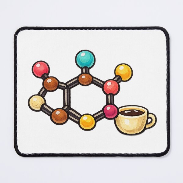 Item preview, Caffeine Molecule and a Tiny Cup of Coffee designed and sold by eignvalue.