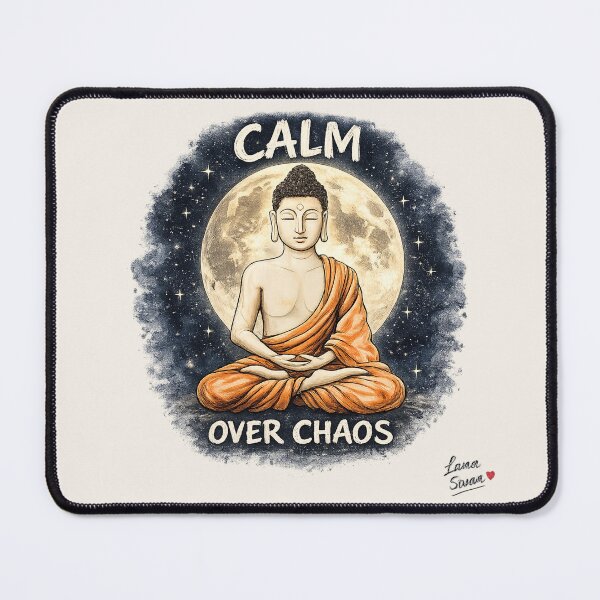 Item preview, CALM OVER CHAOS | Buddha Zen Art | Mindful Spiritual Design designed and sold by BlueberrySwan.