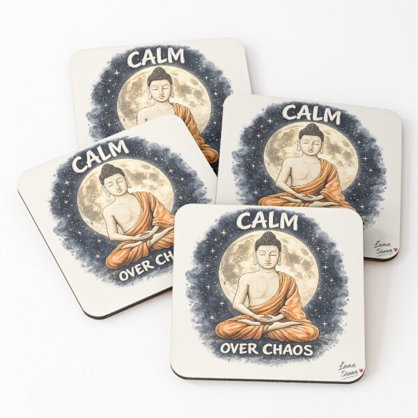 Item preview, CALM OVER CHAOS | Buddha Zen Art | Mindful Spiritual Design designed and sold by BlueberrySwan.