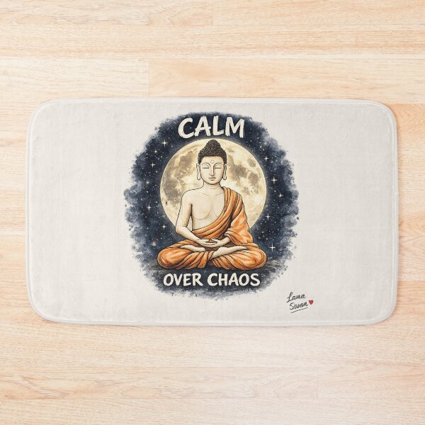 Item preview, CALM OVER CHAOS | Buddha Zen Art | Mindful Spiritual Design designed and sold by BlueberrySwan.