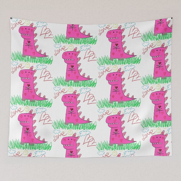 Item preview, pink dinosaur  designed and sold by Kasia1987t.