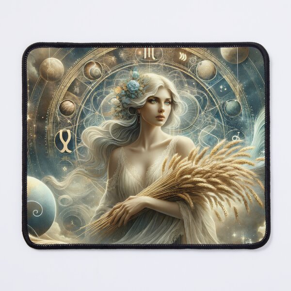 Item preview, Celestial Virgo – Zodiac Goddess of the Harvest designed and sold by UmSkelig834.