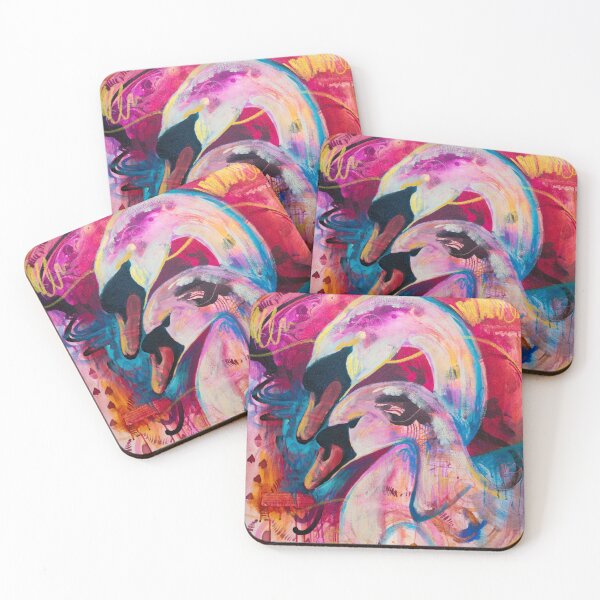 Item preview, Romantic Abstract Swans designed and sold by FearlessPaints.