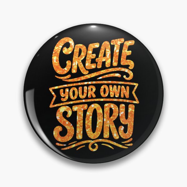 Item preview, Create Your Own Story Bold Orange Typography Design designed and sold by Fantacaroo Designs.