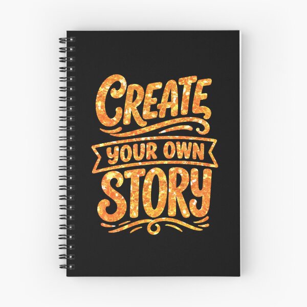 Item preview, Create Your Own Story Bold Orange Typography Design designed and sold by Fantacaroo Designs.