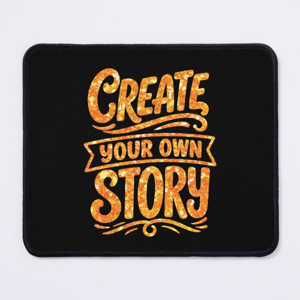 Item preview, Create Your Own Story Bold Orange Typography Design designed and sold by Fantacaroo Designs.