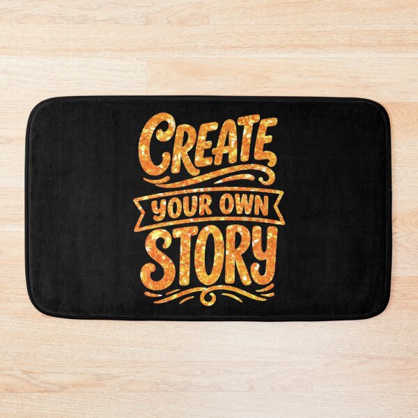 Item preview, Create Your Own Story Bold Orange Typography Design designed and sold by Fantacaroo Designs.