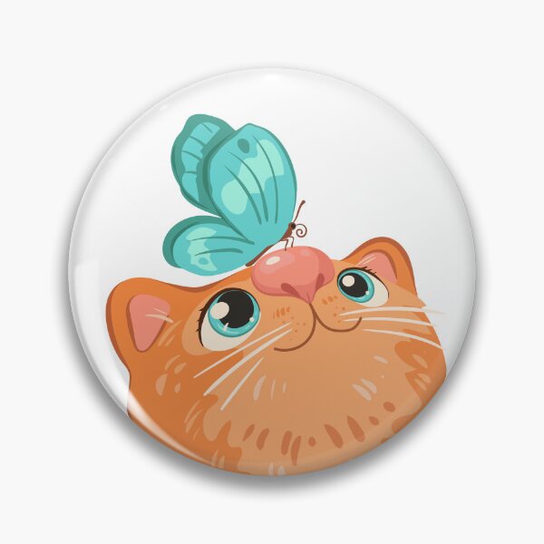 Item preview, Ginger kitten with a butterfly on its nose designed and sold by Deepness2023.