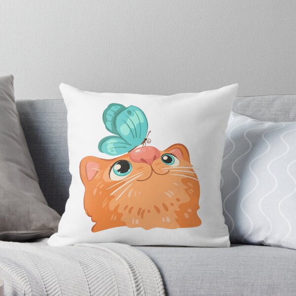 Item preview, Ginger kitten with a butterfly on its nose designed and sold by Deepness2023.