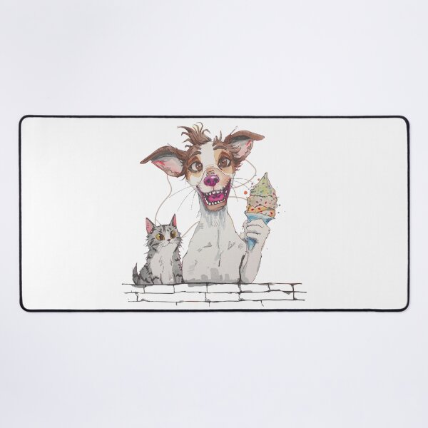 Item preview, Joyful Dog With Ice cream Funny Design  designed and sold by FlowerSeller1.