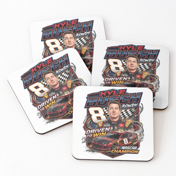 Item preview, Kyle Busch Rowdy Championship Driver Racing Fan Design designed and sold by Art Wave Studio.