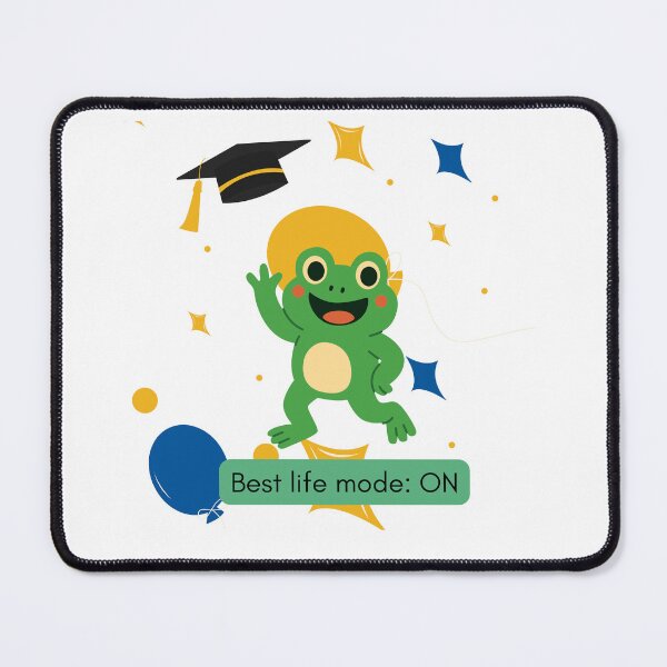 Item preview, Best Life Mode On Graduation Frog with Balloons | Cute Motivational Animal Design designed and sold by ChooseAndPrint.